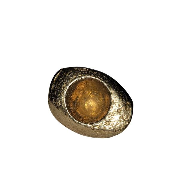 Vintage Estate Find Solid Brass Miniature Cowboy Hat Thimble T-5 - Picture 5 of 5